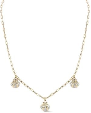 Mateo 14K 3 Petite Venus Diamond Necklace - Natural