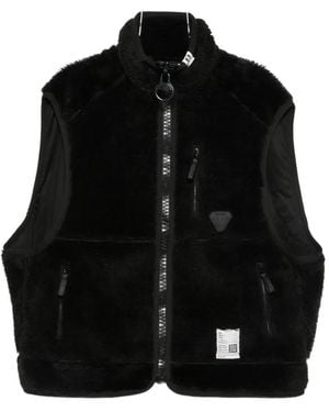 Maison Mihara Yasuhiro Faux-Shearling Sleeveless Jacket - Black