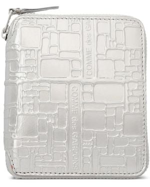 Comme des Garçons Cartera "Embossed Logo" - Blanco