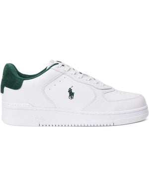 Polo Ralph Lauren Masters Court Leather Low-Top Trainers - White
