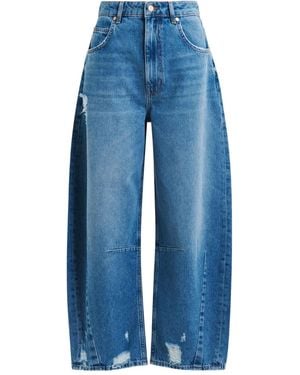 Essentiel Antwerp Twisted-Seam Cotton Barrel-Leg Jeans - Blue