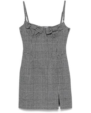 Vivetta Prince Of Wales Mini Dress - Gray