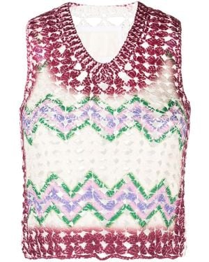 PONDER.ER Top con aberturas - Rojo