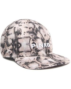Pinko Animal-Print Baseball Cap - White