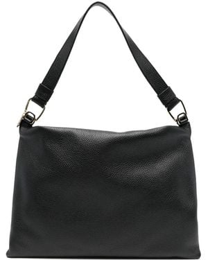 Cromia Leather Chain Tote Bag - Black