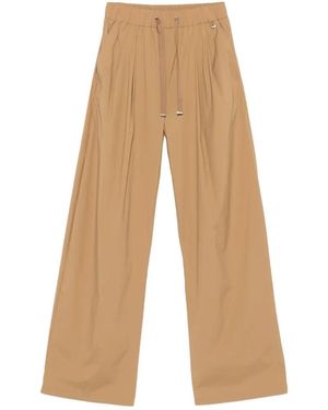 Herno Drawstring Pleated Palazzo Trousers - White