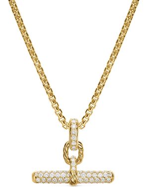 David Yurman 18K Dy Madison Diamond Necklace - Metallic