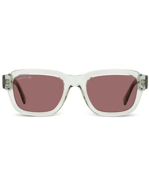 Lacoste Rectangular Wire-Core Sunglasses - Pink