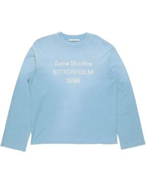 Acne Studios Sprayed 1996 Long-Sleeve T-Shirt - Blue