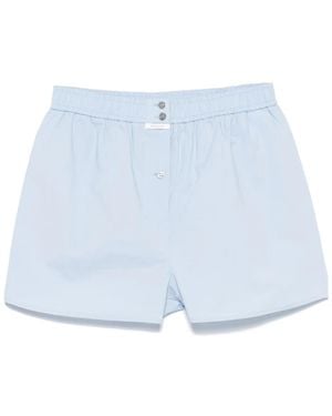 Patrizia Pepe Logo-Patch Shorts - Blue