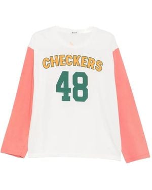 Bode Checkers Baseball T-Shirt - White