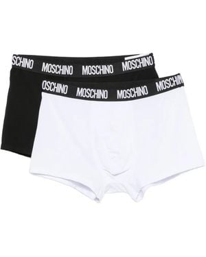Moschino Logo-Waistband Boxers Set (Set Of Two) - White