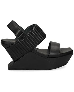 United Nude Gesteppte Delta Wedge Puffier Sandalen Mit Klettverschluss - Schwarz