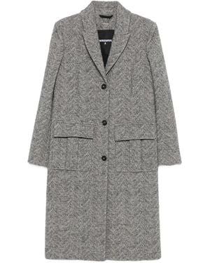 Patrizia Pepe Herringbone Coat - Grey