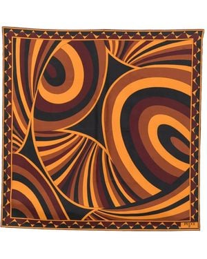 PUCCI Foulard À Motif Géométrique - Orange