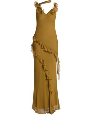 De La Vali Ruffled Dress - Metallic