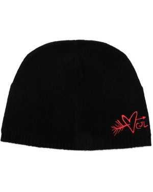 Charles Jeffrey Embroidered Beanie Hat - Black