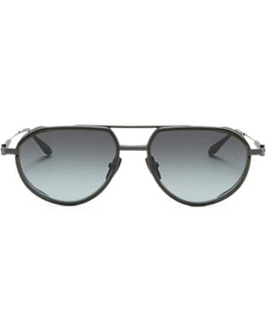 Akoni Skyracer Geometric-Frame Iron Sunglasses - Grey