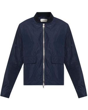 Officine Generale Veste Bomber Nathane À Fermeture Zippée - Bleu