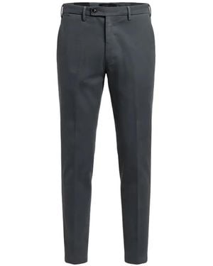 Michael Coal Pressed-Crease Tailored Trousers - Blue