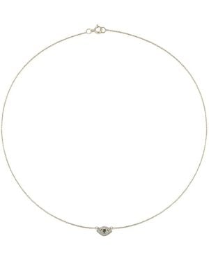 Mateo Collar Evil Eye En Oro De 14 Ct Con Esmeralda - Blanco