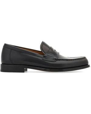 Ferragamo Penny Tubular Penny Loafers - Black