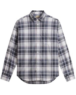 Woolrich Checked Warren Cotton Shirt - Grey