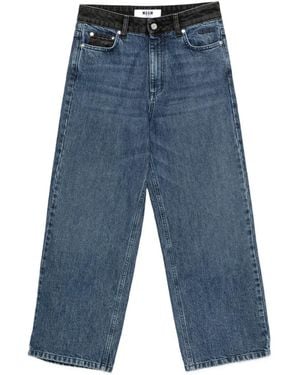 MSGM Belt-Loop Pocket Jeans - Blue