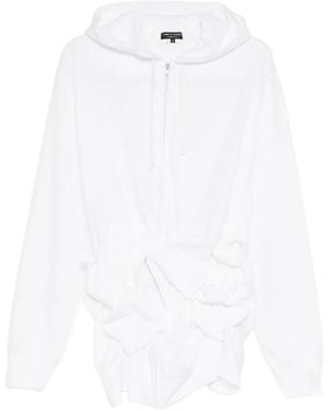Comme des Garçons Zip-Up Hoodie - White