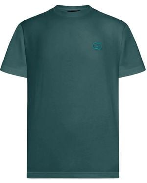 Gucci T-Shirt mit GG-Stickerei - Grün