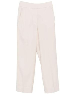 Peserico Turn-Up Cuff Trousers - White
