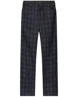 Burberry Jean Skinny À Carreaux - Bleu