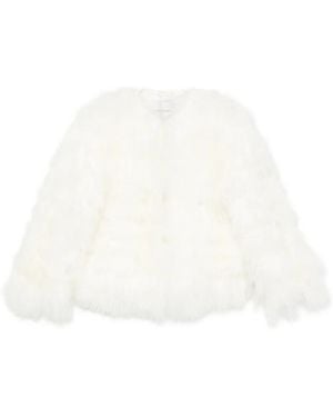 ERMANNO FIRENZE Faux-Fur Coat - White