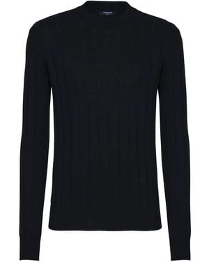 Balmain Pull À Logo - Bleu