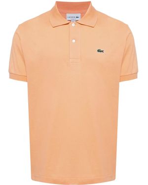 Lacoste Gestreiftes Poloshirt Mit Logo-Applikation - Orange
