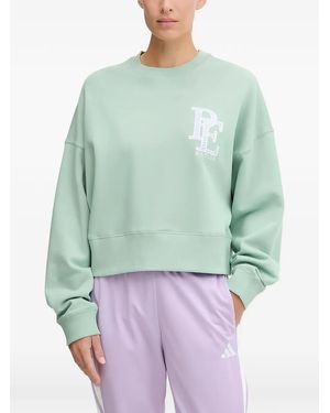 P.E Nation Summit Sweat Embroidered-Logo Sweatshirt - Green