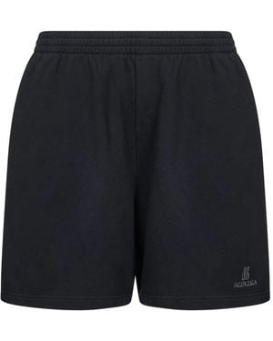 Balenciaga Nano Bb Embroidered Shorts - Blue