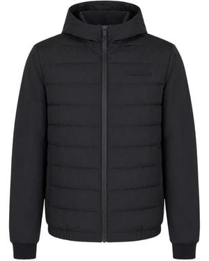 Calvin Klein Quilted Hooded Jacket - Blue