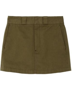 RE/DONE Pockets Cotton Mini Skirt - Green