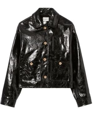 Claudie Pierlot Jacke Mit Knopfleiste - Schwarz