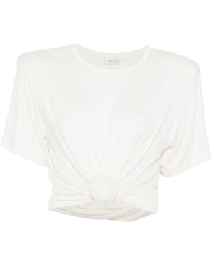 Magda Butrym Knot-Detail T-Shirt - White