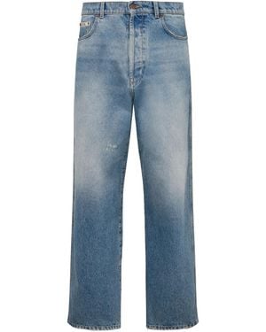 Moschino Jeans A Vita Alta Con Effetto Vissuto - Blu