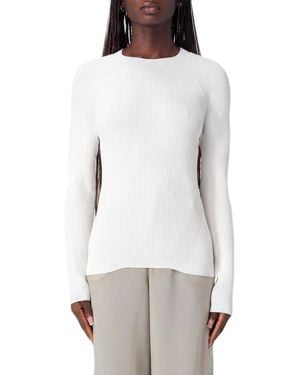Emporio Armani Ribbed Crew-Neck Jumper - White