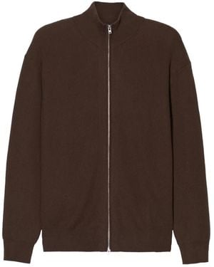 Closed Gerippter Cardigan Mit Reißverschluss - Braun