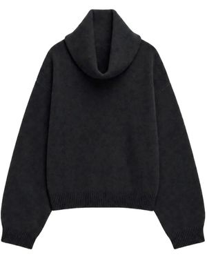 IRO Lovefool Pullover Mit Wasserfallkragen Und Überschnittenen Schultern - Schwarz