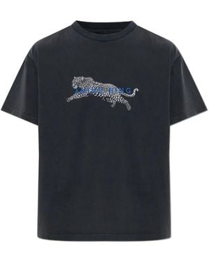 Anine Bing Cade T-Shirt Leopard - Blue