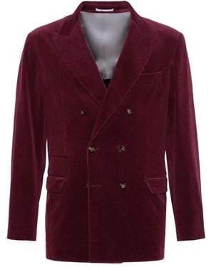 Brunello Cucinelli Corduroy Blazer - Red