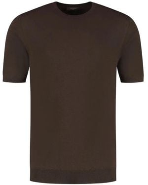 Slowear Short-Sleeved Crew-Neck Jumper - Brown