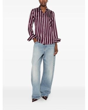 Caliban Vertical-Stripe Shirt - Red