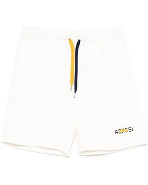 Aspesi Garment Dyed Gauzed Shorts - White